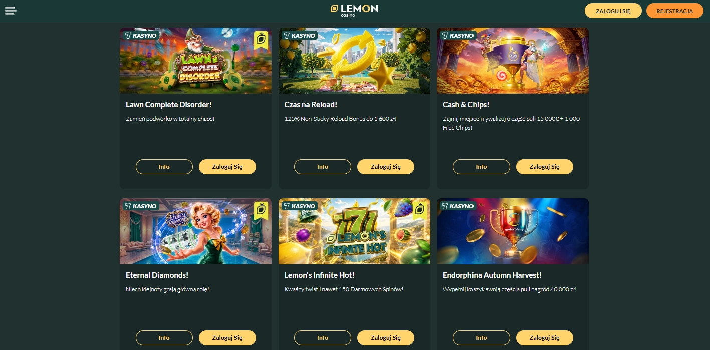 Lemon Casino bonus bez depozytu